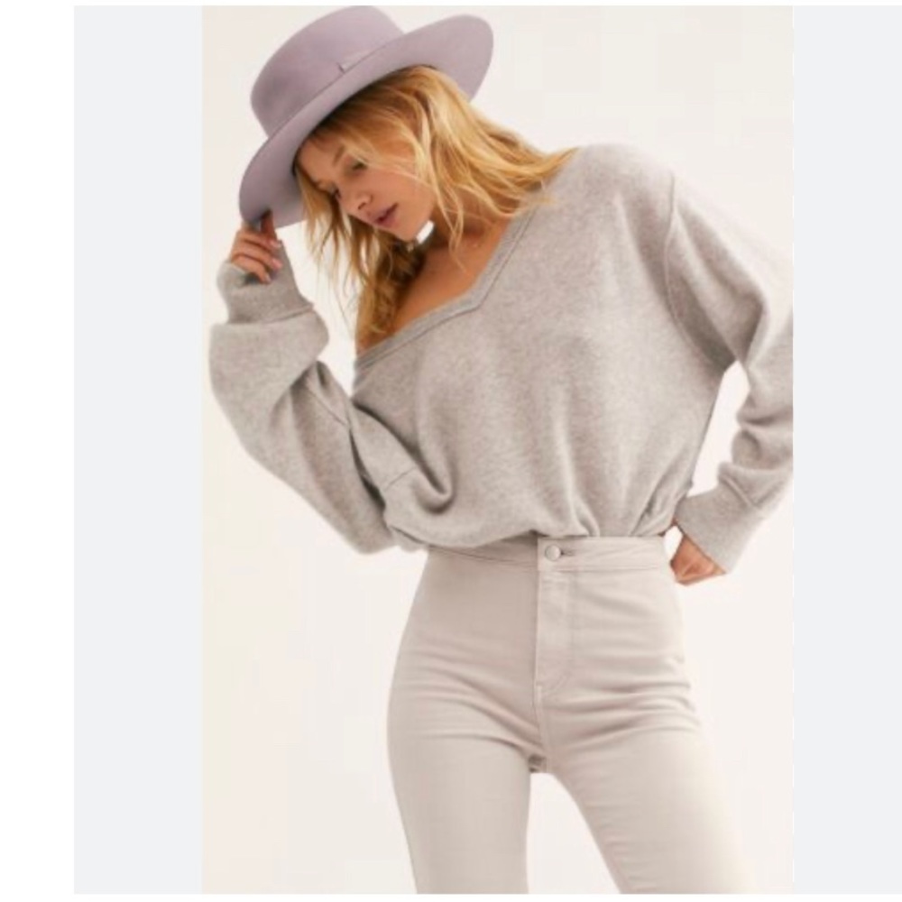 Free People Love Like This Cashmere Sweater grey Size xs